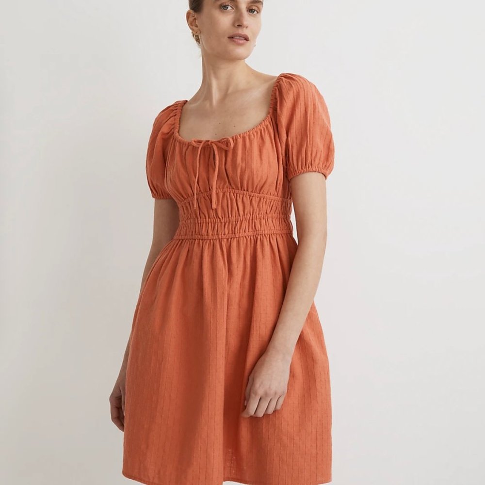 Dobby Sophia Tie-Front Mini Dress